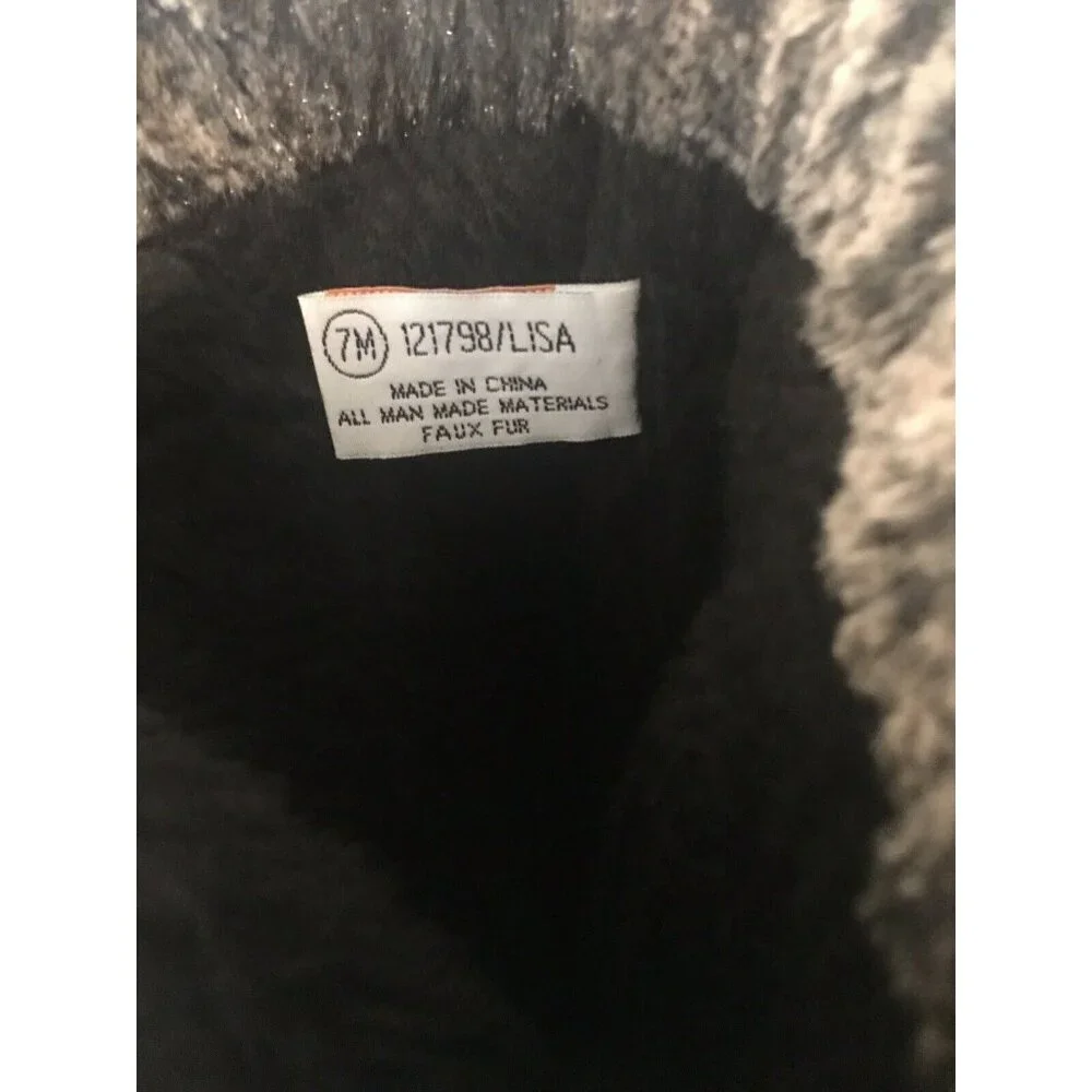SPORTO BLAKE Womens 7M Tall Insulated Duck Boots Black Rubber Faux Fur‎